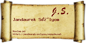 Jandaurek Sólyom névjegykártya